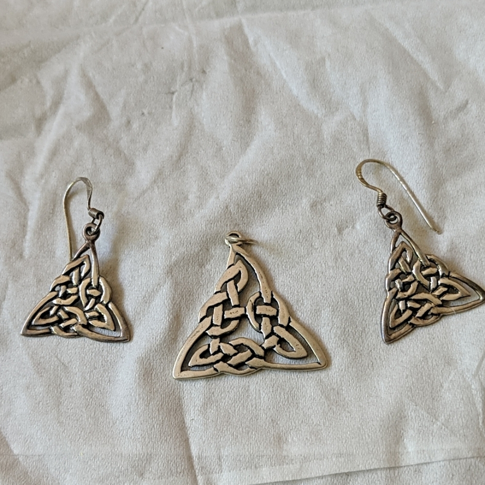 Pendant and matching earrings